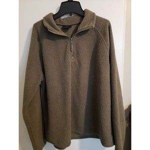 32 DEGREES HEAT Sherpa fleece  pullover 1/4 zip women's  olive xl